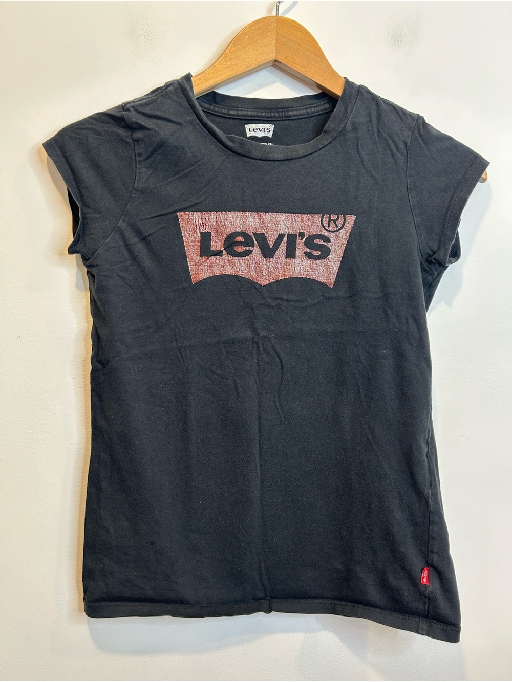 Levi’s Girl’s Short Sleeve Logo Tee Shirt Black